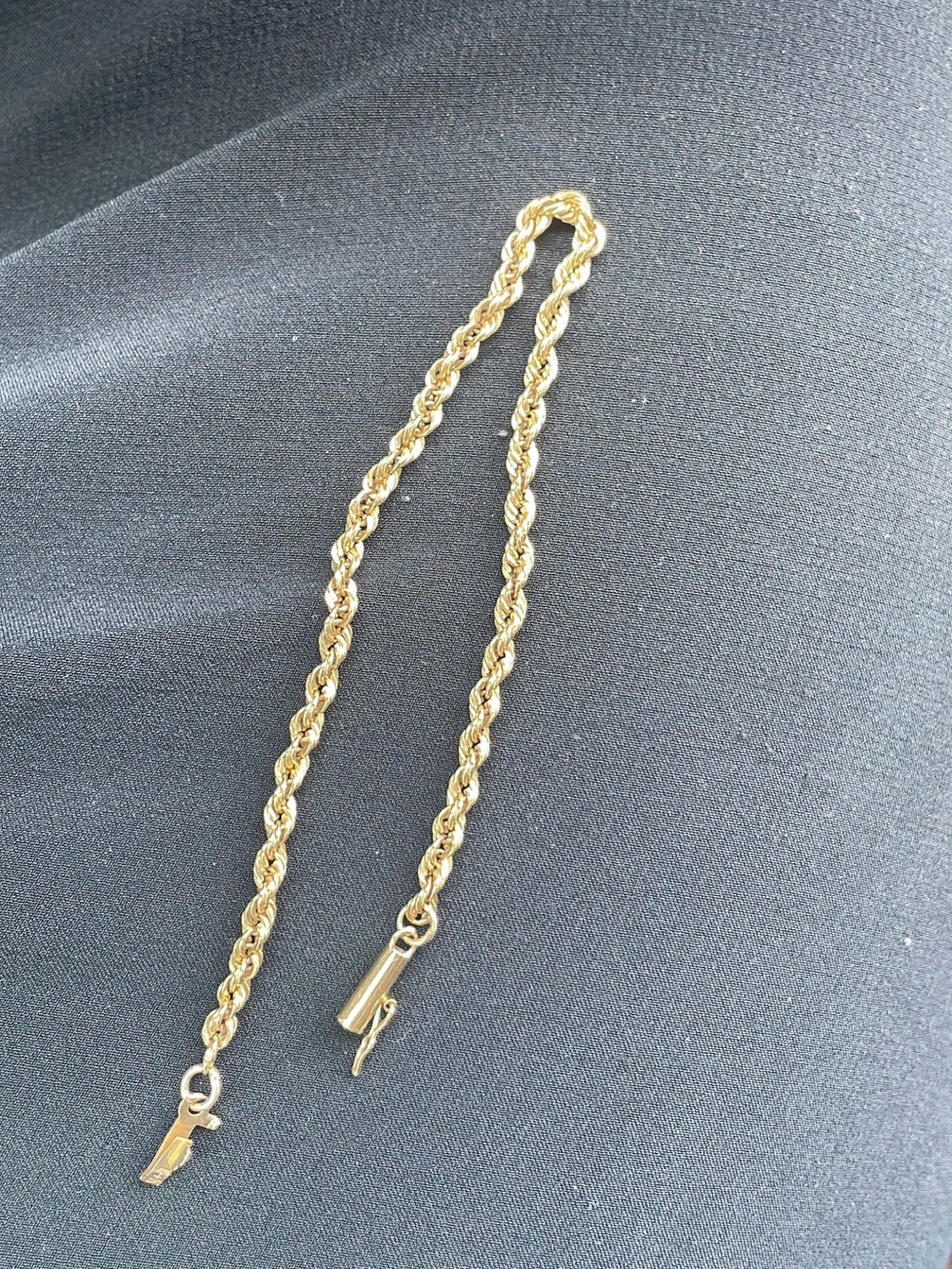 14k Bracelet and 14k Diamond Hoop Earrings - 9.5g total